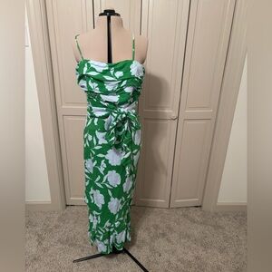 Kate spade blue and green linen tank top and mini skirt